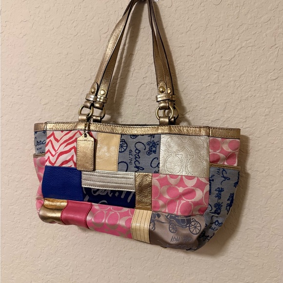 Coach vintage y2k Multicolor Patchwork Shoulder Bag - Picture 4 of 7
